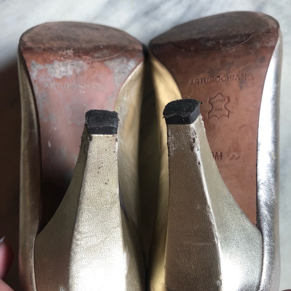 Arturo Chiang Gold evening heel - Picture 4 of 5